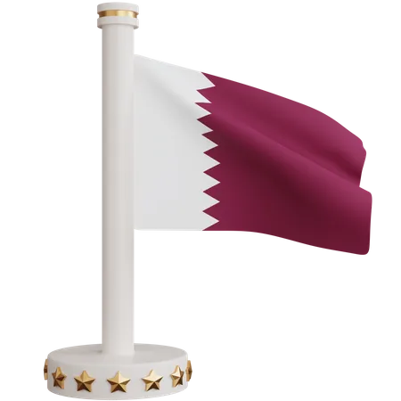 Katar Nationalflagge  3D Icon