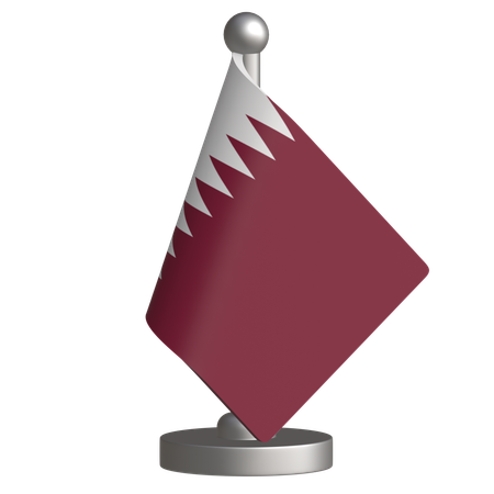 Katar Tischflagge  3D Icon