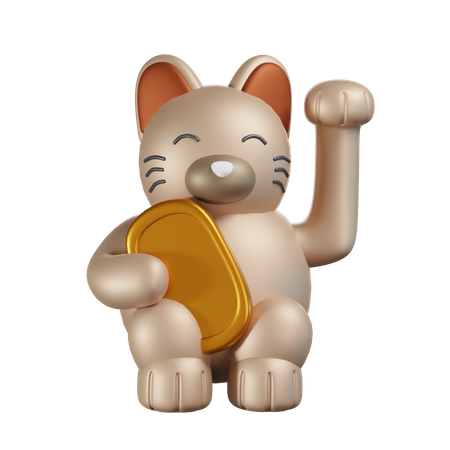 Katze  3D Illustration