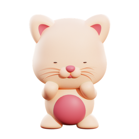 Katze  3D Illustration