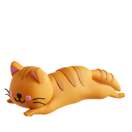 Katze schläft  3D Icon
