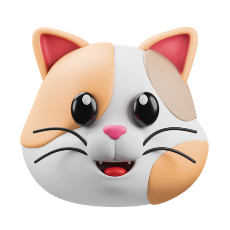 Katzenkopf-Emoji  3D Icon