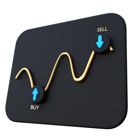 Kauf-Verkaufs-Chart  3D Icon
