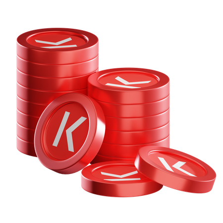 Kava Coin Stacks  3D Icon