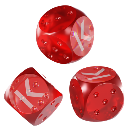 Kava Glass Dice Crypto  3D Icon