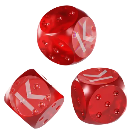 Kava Glass Dice Crypto  3D Icon