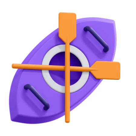 An Icon Of Kayak 3D Icon