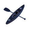 kayaking 3d logo