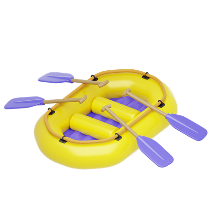 Kayaks amarillos  3D Icon