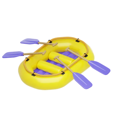 Kayaks amarillos  3D Icon