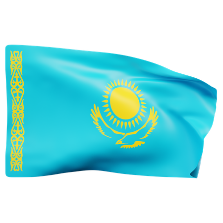 Kazakhstan Flag  3D Icon