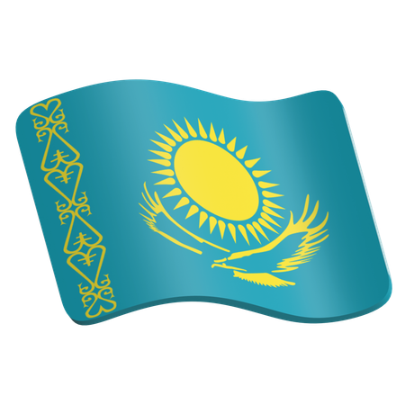 Kazakhstan Flag  3D Icon