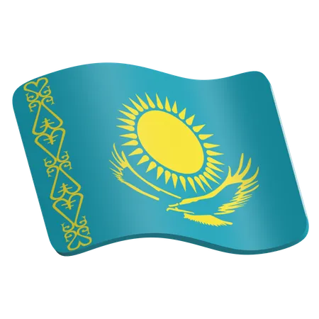 Kazakhstan Flag  3D Icon