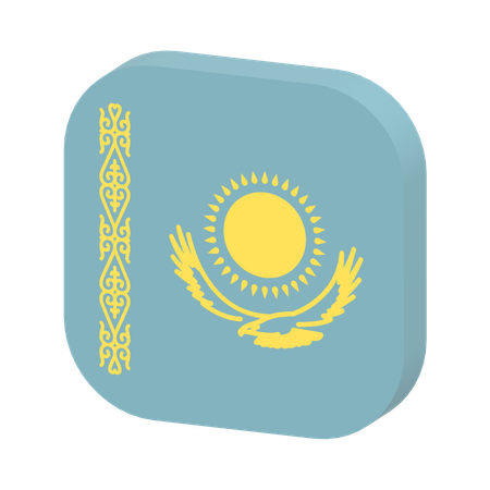 Kazakhstan Flag  3D Icon