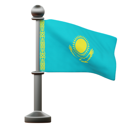 Kazakhstan Flag  3D Icon