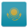 kazakhstan flag 3d illustration
