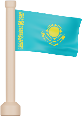 Kazakhstan Flag  3D Icon