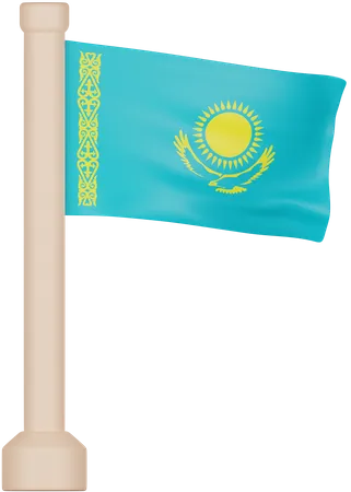 Kazakhstan Flag  3D Icon