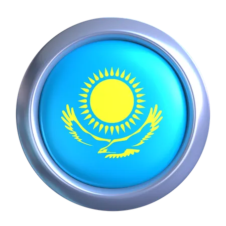 Kazakhstan Flag Emblem  3D Icon
