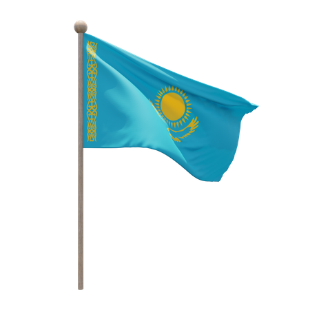 Mât de drapeau du Kazakhstan  3D Icon