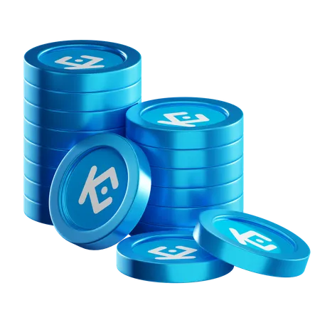 Kcs Coin Stacks  3D Icon