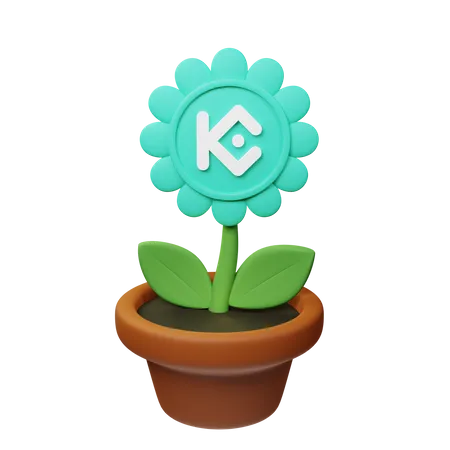 Kcs Crypto Plant Pot  3D Icon