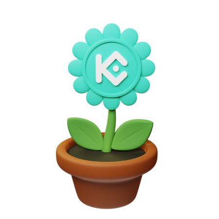 Kcs Crypto Plant Pot  3D Icon