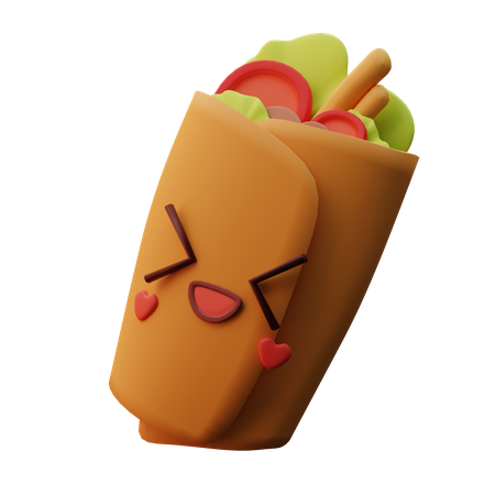 Kebab Emoji 3D Icon