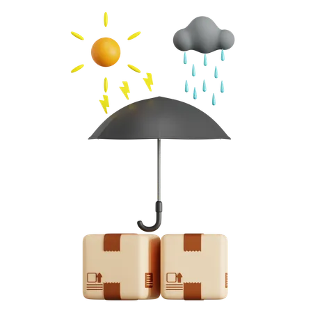 Keep Dry And Avoid Sunlight  3D Icon