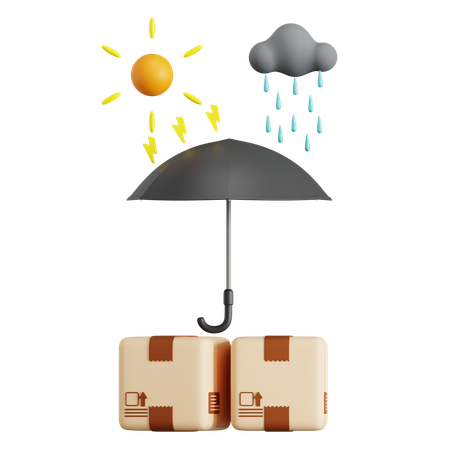 Keep Dry And Avoid Sunlight  3D Icon