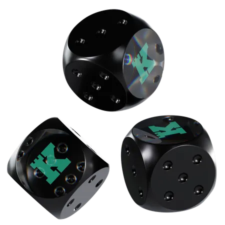 Keep Glass Dice Crypto  3D Icon