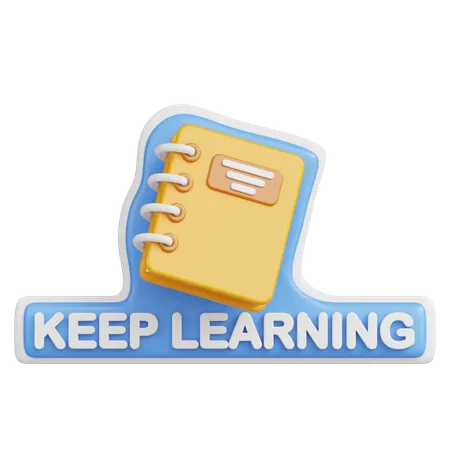 Keep Learning  3D Icon