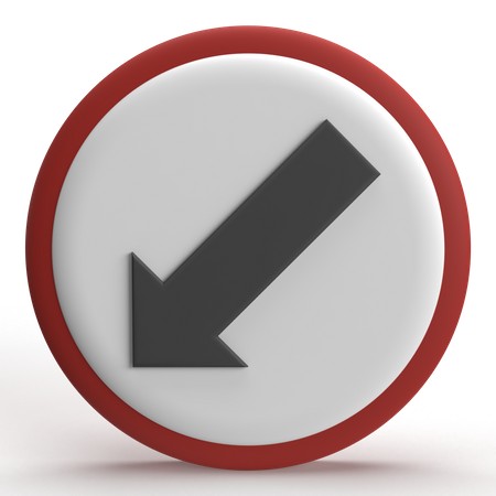 Keep Left  3D Icon