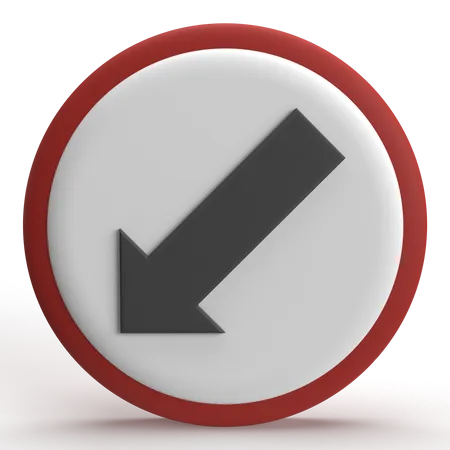 Keep Left  3D Icon