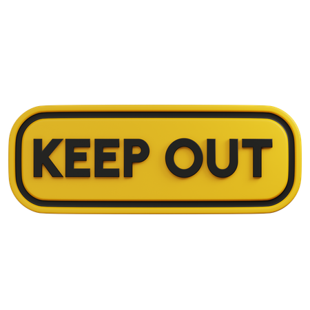 Keep out  3D Icon