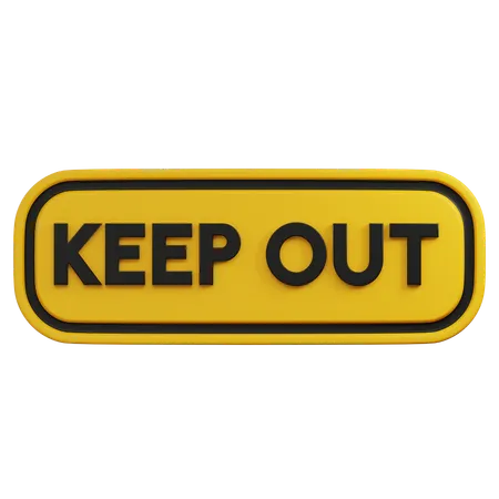 Keep out  3D Icon