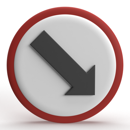 Keep Right  3D Icon