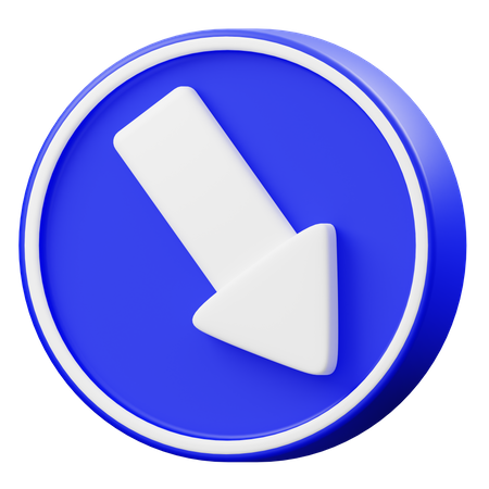 Keep Right Sign  3D Icon