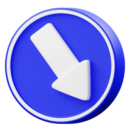 Keep Right Sign  3D Icon