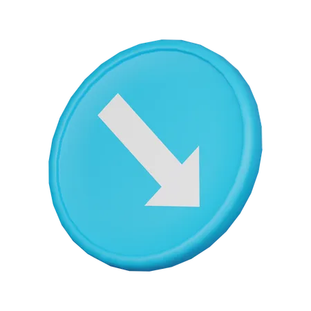 Keep right sign  3D Icon