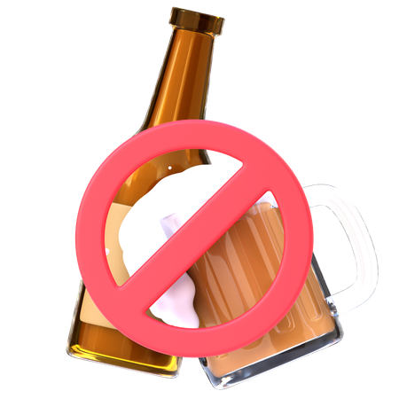 Kein Alkohol  3D Icon