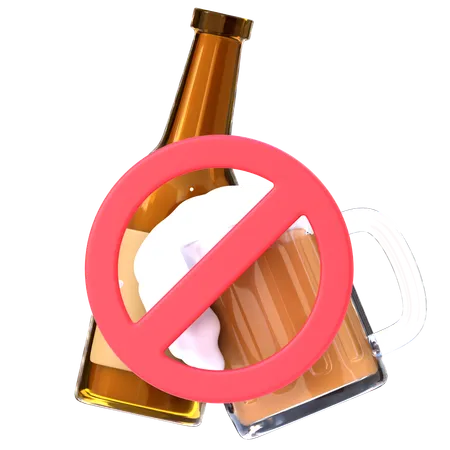 Kein Alkohol  3D Icon