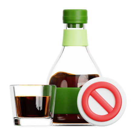 Kein Alkohol  3D Icon