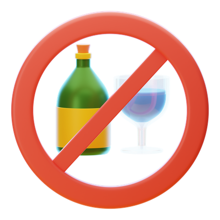 Kein Alkohol  3D Icon