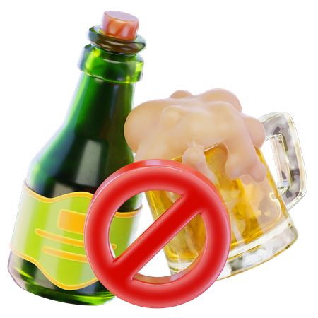 Kein Alkohol  3D Icon