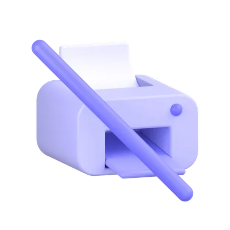 Kein Drucker  3D Icon