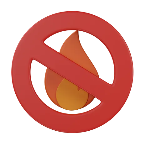 Kein Feuer  3D Icon