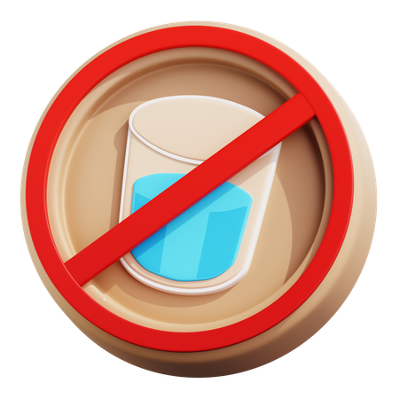 Kein Getränk  3D Icon
