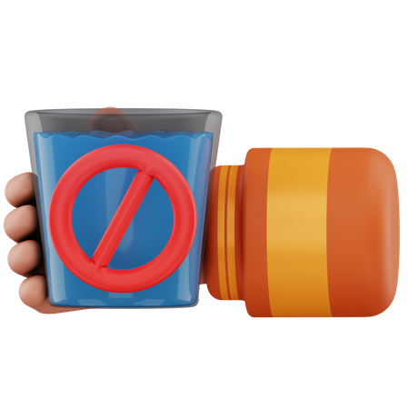 Kein Getränk  3D Icon