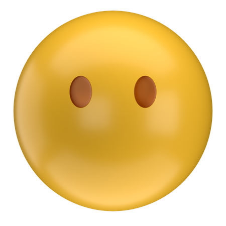 Kein Mund Emoji  3D Icon